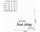 A True Love Story Quotes Wall Decal Love Vinyl Art Stickers